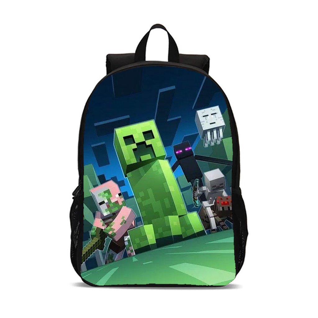 Minecraft Mochila Jogos de desenhos animados 3pcs Mochilas Escola Para  Meninas Meninos Set Primário Kid Alunos Alívio de Carga Mochilas