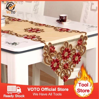 Toalha De Mesa Bordada Manual Estilo Europeu/Conjunto De Decoração De Jantar/Casamento