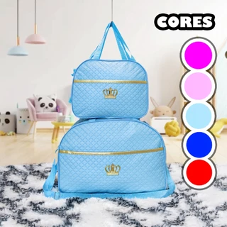 Kit Bolsa maternidade 02 Malas kit bebe menino menina Diversas Cores Grande Impermeável