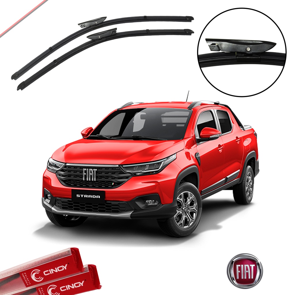 Par palheta Limpador Parabrisa Dianteiro Fiat Strada 2021 2022 2023 ...