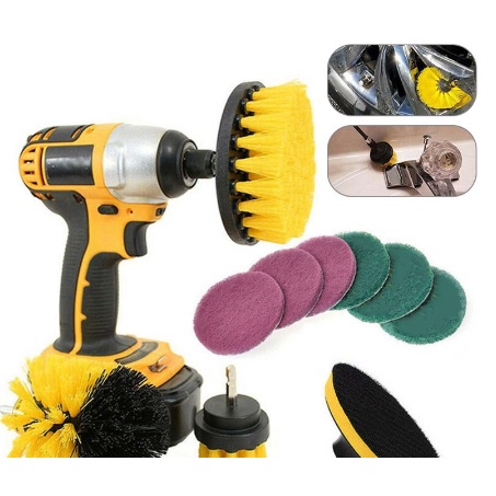 10 Pçs/Conjunto Kit De Limpeza De Esponjas Escova De Broca