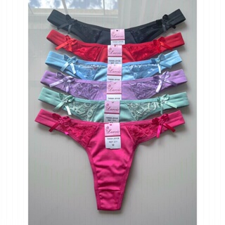 kit 5 Calcinha de renda com lateral de elástico lingerie feminina tanga poliéster C11 novo
