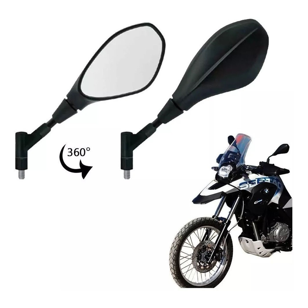 Retrovisor F800 Bmw Giro 360 Yamaha Haste Curta Xj6 Xt600