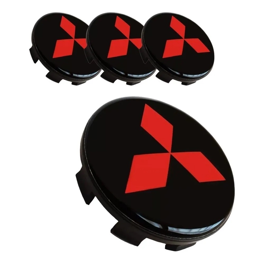 Jogo Calotinha Centro Roda Mitsubishi L200 Tr4 Triton Preto