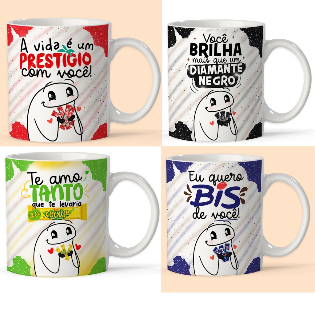 Caneca Flork Paródia Chocolate Sonho de Valsa Bis Prestígio - 12 Modelos