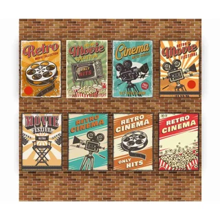 PLACAS/QUADROS DECORATIVOS - CINEMA VINTAGE