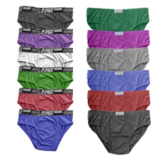 Kit 5 Cuecas Adulto Básica Modelo Tradicional - SLIP 100% Algodão