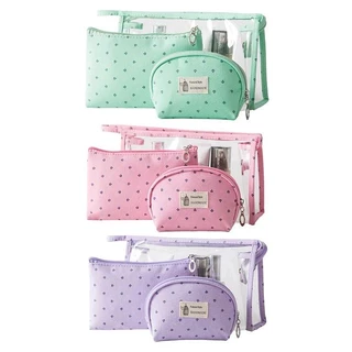 Kit com 3 Necessaire Feminina Moderna Organizadora Acessórios Make Cosméticos