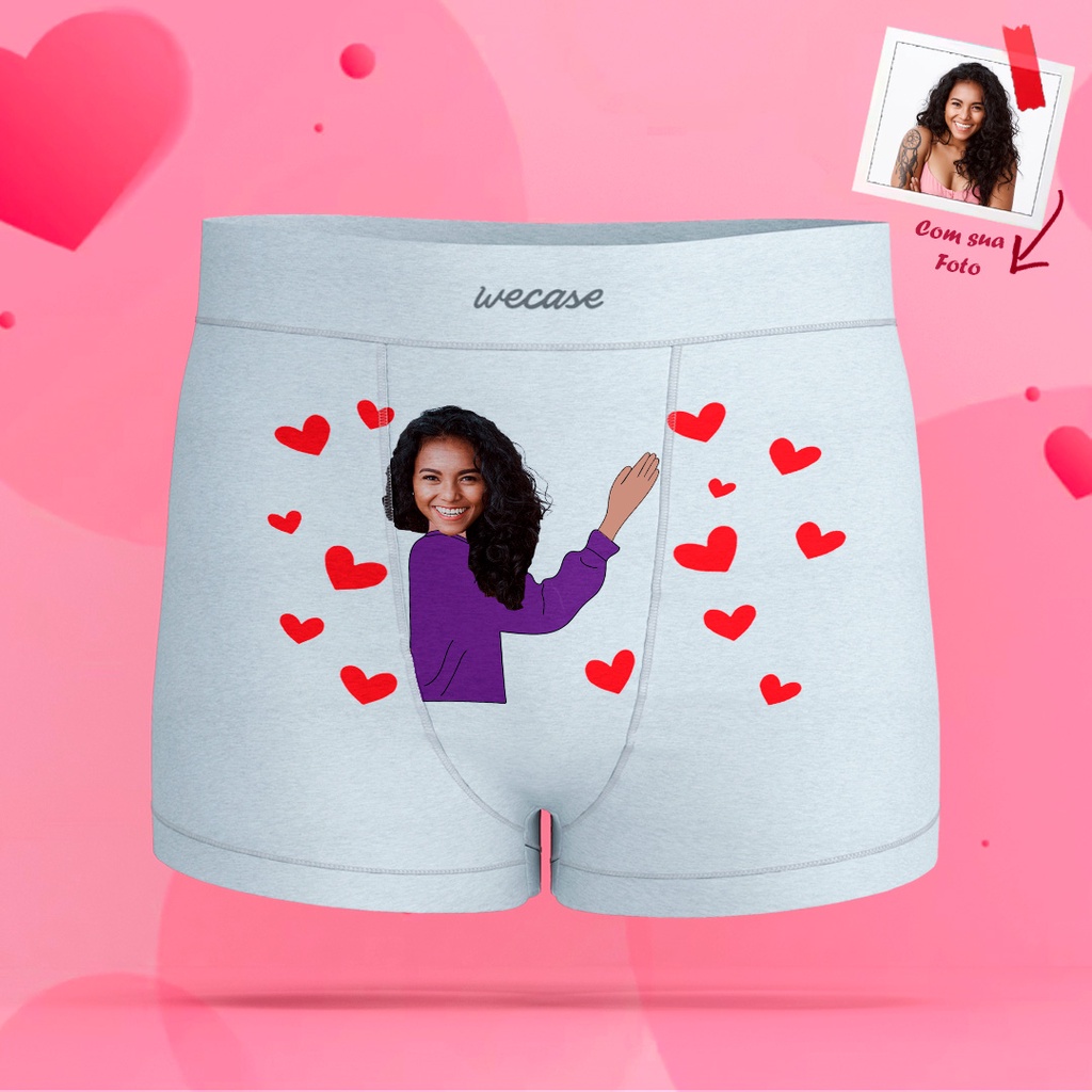 Cueca Personalizada Com Foto Abraçando Namorada Ciumenta Wecase Shopee Brasil 8615