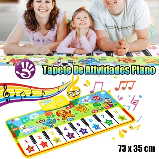 Tapete De Atividades bebê Piano Musical Tapete De Musical Piano Para Crianças Engatinhar Música Educação Precoce Tapete Musical com Piano Eletrônico Educacional Infantil brinquedo musical bebe tapete teclado musical