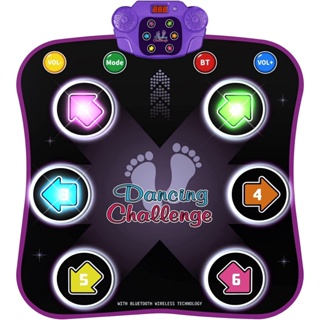 Dança Mat Brinquedos Para 3-10 Ano De Idade Meninas , 5 Jogo Modos  Incluindo 3 Desafio Levels , Ajustável Almofada Da De Volume Com Luzes LED  , Presentes De Aniversário De Natal 3 4 5 6 7 8 9 + Velho