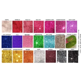 50g Glitter 0,008" (0,2mm | 1/128), fino, Poliéster resistentes a 180º