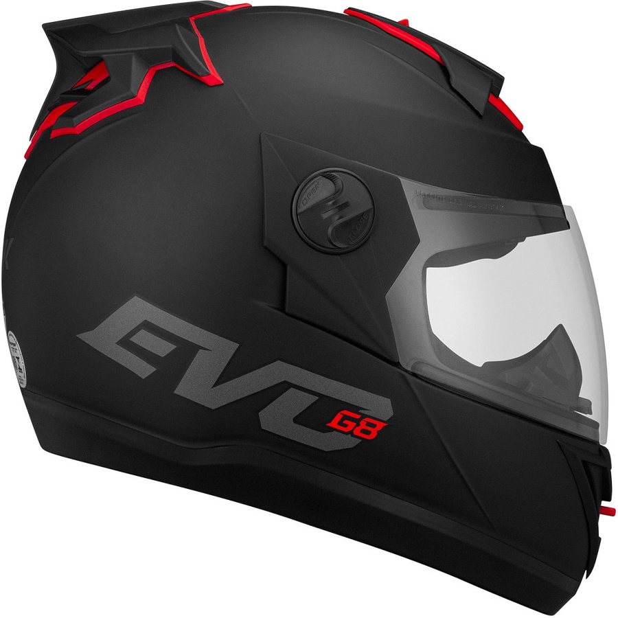 Capacete de moto fechado pro tork evolution 788 g8 evo preto fosco com