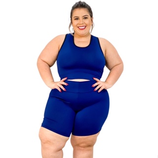 Kit 2 Shorts Legging Plus size academia Bermuda Feminina Fitness Academia  Cós Alto Plus Size - Confecção - Short Feminino - Magazine Luiza