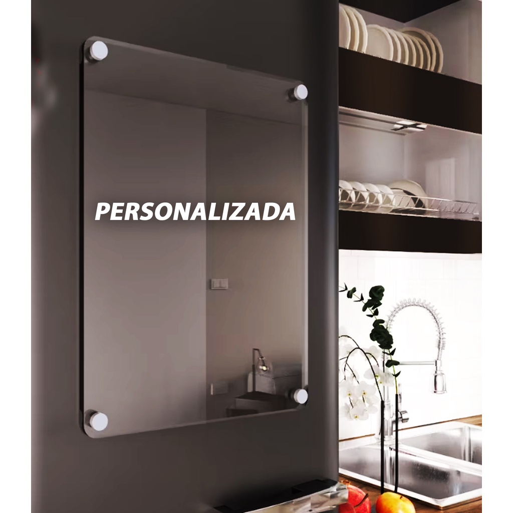 Lousa de acrilico planner magnetica geladeira personalizada 60x60cm
