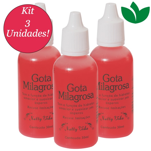 Kit 3 Unidades Gota Milagrosa 30mL Natty Vida