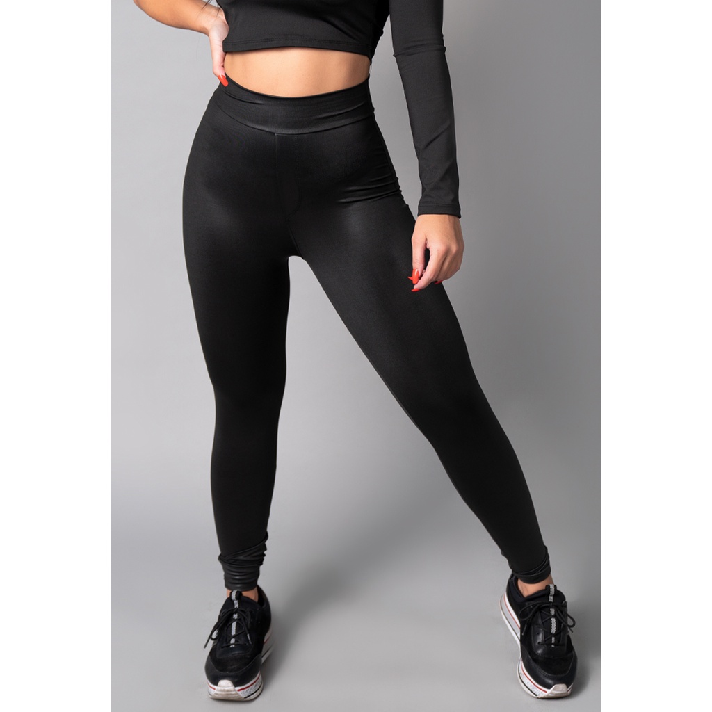 Calça Cirre MVB Modas Legging Cintura Alta Disco Hot Pants