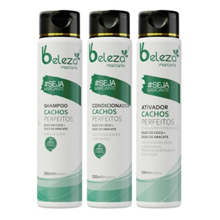 Kit Cachos Perfeitos Beleza Marcante Shampoo + Condicionador + Ativador Ondulados