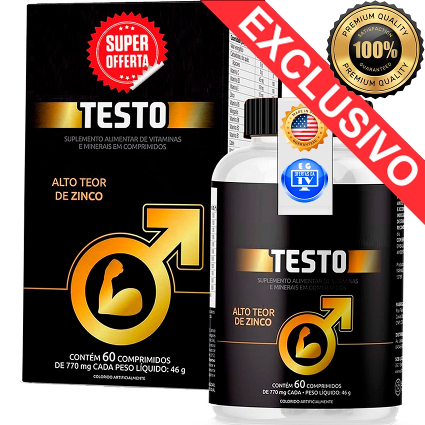 Testo 770mg Alto Teor De Zinco - Aumento De Testosterona | Shopee Brasil