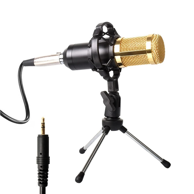 Microfone condensador USB Arcano KAP-U750 com tripé filtro e cabo