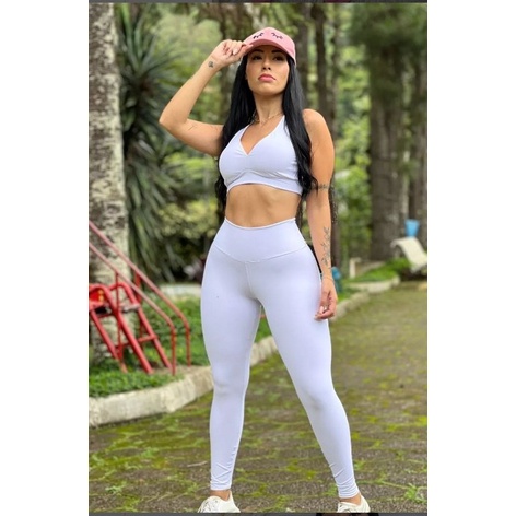 Conjunto Legging Coração Cós Alto Brocada Vermelha