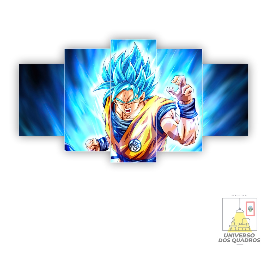 Quadro Dragon Ball Goku Instinto Superior 43x63cm - MDF