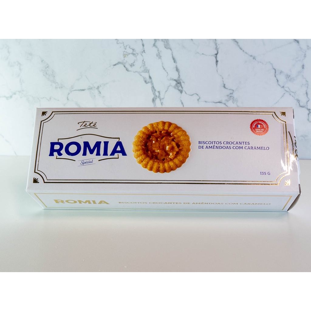 BISCOITO CROCANTE DE AMÊNDOAS ROMIA 135GR | Shopee Brasil