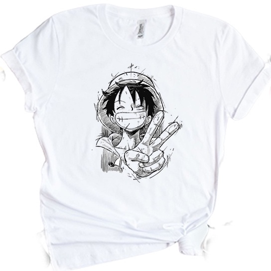Camisa camiseta artesanal unissex anime one pice shop