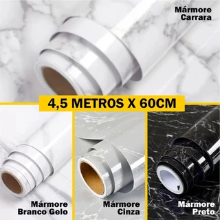 Papel de Parede PREMIUM Marmore Rolo 4,5 METROS x 60 cm Autoadesivo Sala Quarto Cozinha Pia Mo