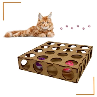 Brinquedo Interativo Gatos Corre Corre De Bolinhas Mdf