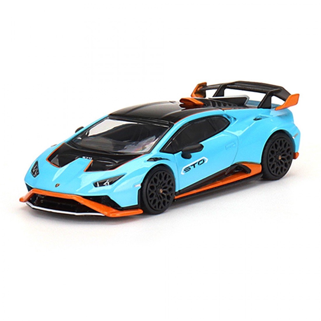 Mini GT MGT00475-R 475 1/64 LAMBORGHINI HURACAN STO BLU LAUFEY RHD Escala Deslizante Modelo Carro