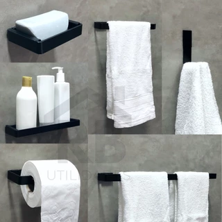 Kit Acessórios Para Banheiro 6 peças - Decoração Banheiro - Prateleira Banheiro
