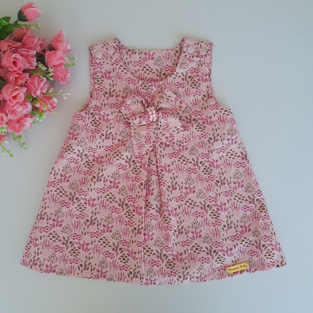 Vestido infantil floral para menina de 1 ano | Shopee Brasil