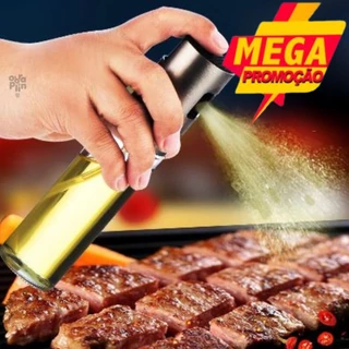 Spray De Azeite Vidro Inox Pulverizador Borrifado De Vinagre óleo Para Churrasco Salada Tempero Linha Premium 100 ML