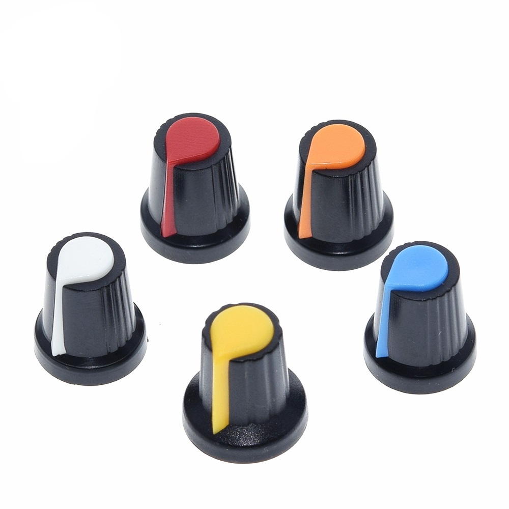 10 Unidades - Knob Para Potênciometro Colorido - 15x17mm