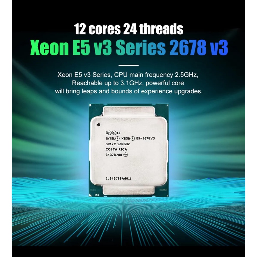 Processador intel xeon e5 2678v3 sdrav3 2678 v cpu 2.5g serve cpu lga ...