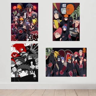 Quadro decorativo emoldurado Itachi Akatsuki Anime Naruto Mangá