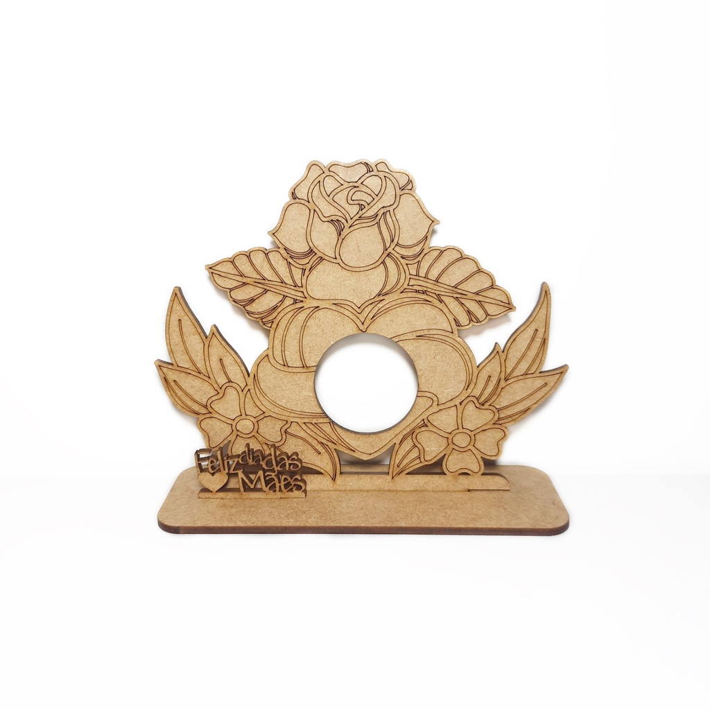 Porta Bombom Dia das Mães Lembrancinha - Flores - MDF Cru em Oferta na Shopee