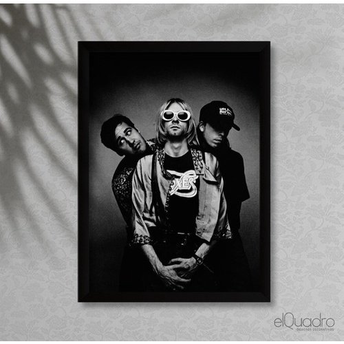 Quadro Banda Rock Nirvana C/ Moldura E Vidro A3 | Shopee Brasil