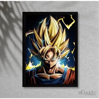 Quadro Dragon Ball Super Hero Filme Son Gohan C/ Moldura A3