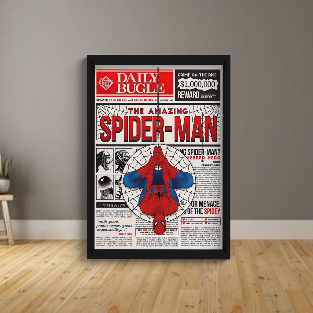 Quadro decorativo Homem Aranha e Gwen Stacy Desenho para sala quarto em  Promoção na Americanas