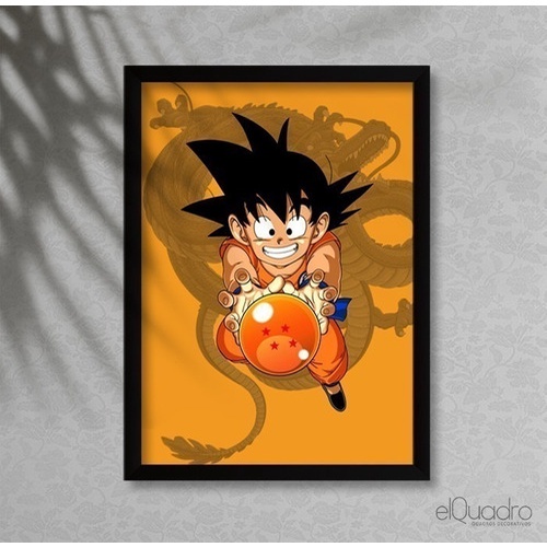 Quadro decorativo Goku Saiyajin Deus Dragon Ball