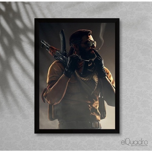 Quadro Csgo Counter Strike C/ Vidro E Moldura A3