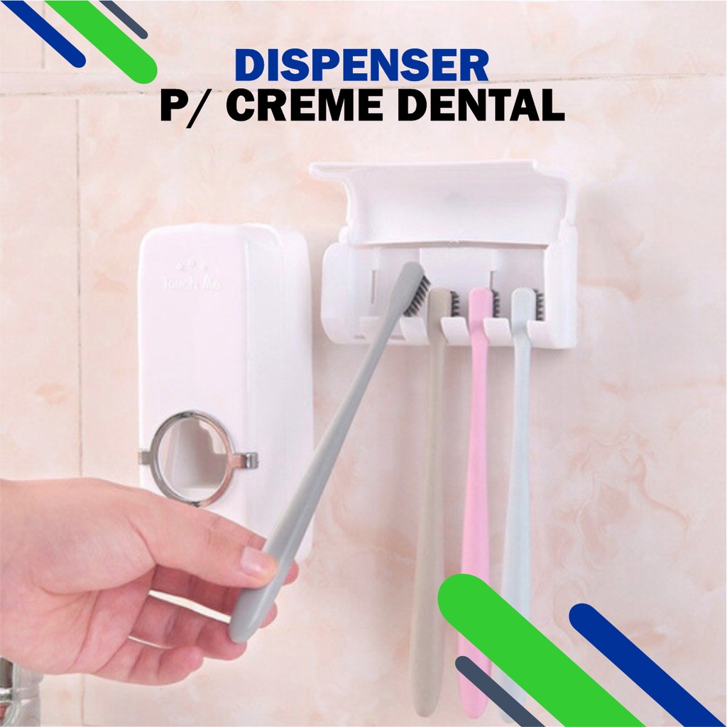 Dispenser de Creme Dental Pasta de Dente Suporte Escova Dente Shopee