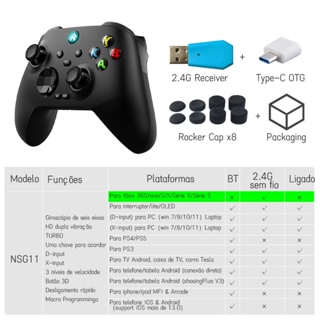 Microsoft Comando Sem Fios Xbox Series/One/PC Preto Carbono