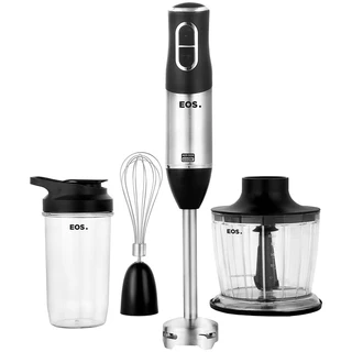 Mixer com 2 Velocidades 600w Inox Preto 3 Em 1 Emx02 Eos Super Potente Garantia de 1 ano Com Acessorios Batedeira Copos