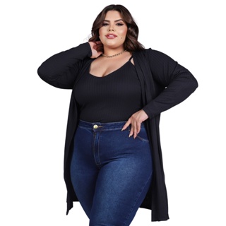 Blusa de Frio Feminina Plus Size. Roupa de Inverno Plus Size. Cardigan Plus Size G1 G2 G3.