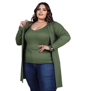 Cardigan Feminino Plus Size Longo Casaco Plus Size Longo Casaquinho. Roupa de Inverno Plus Size. Cardigan Plus Size G1 G2 G3.
