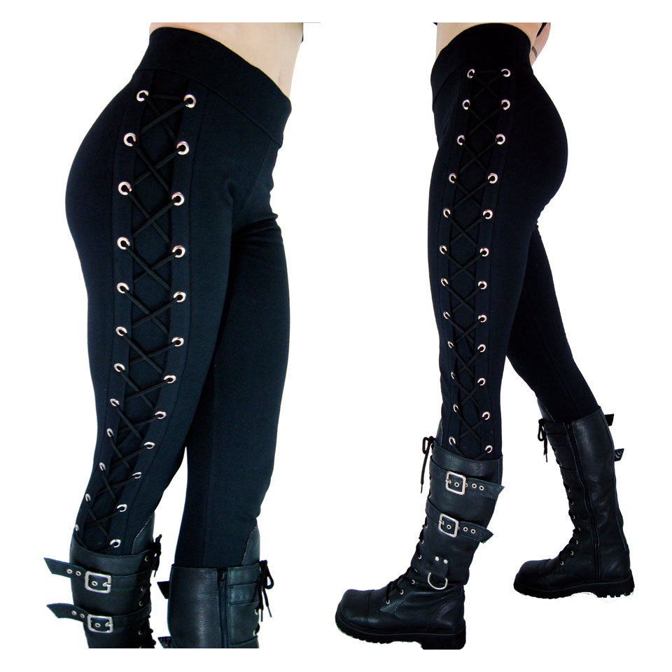 Leggings de treino das mulheres do punk rock legging leggings de