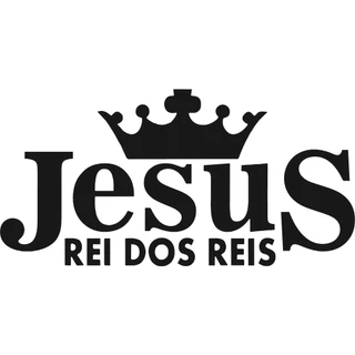 Kit 02 Adesivos Jesus rei dos reis